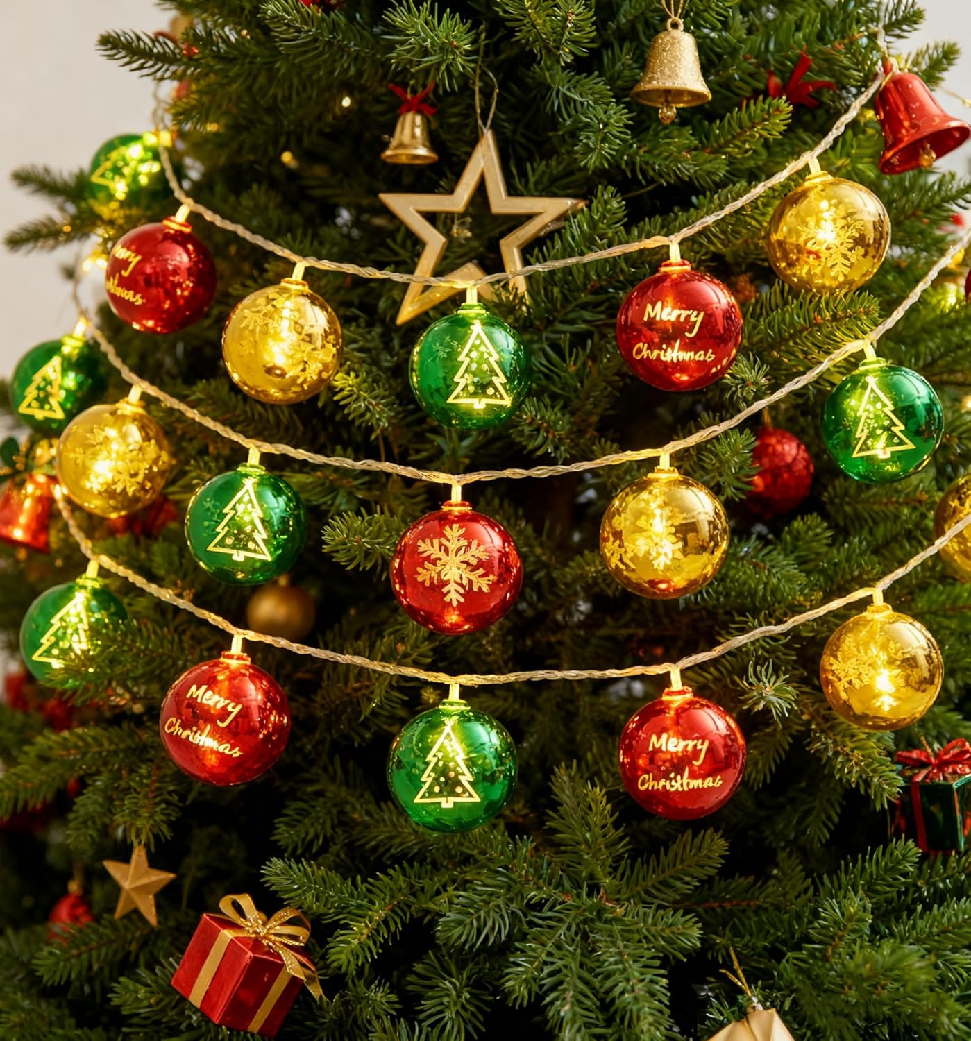 10ft 20 Led Christmas Ball String Lights