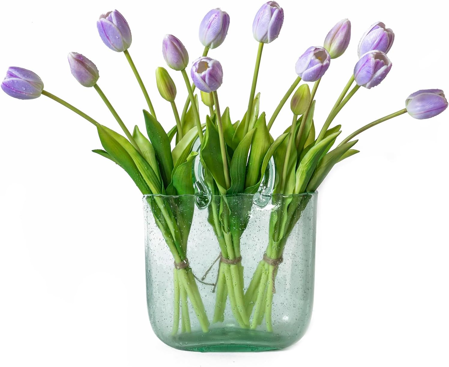 Real Touch Latex Tulip Bouquet (15pcs) – 3 Bunches Faux Tulips for Spring Home & Wedding Decor
