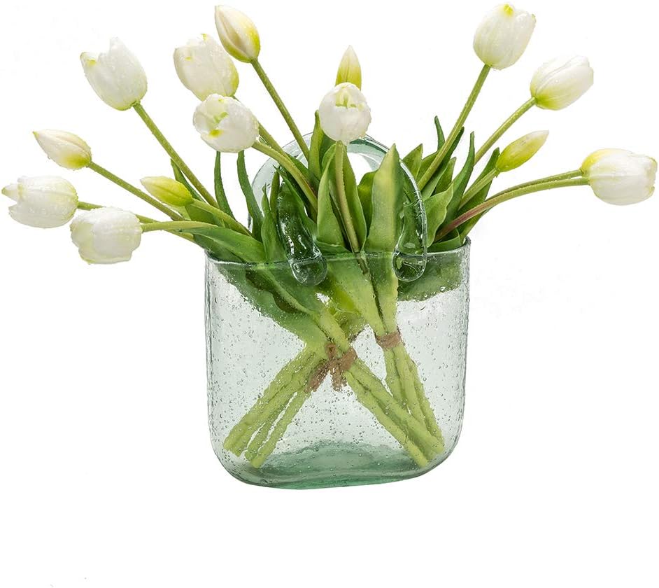 Real Touch Latex Tulip Bouquet (15pcs) – 3 Bunches Faux Tulips for Spring Home & Wedding Decor