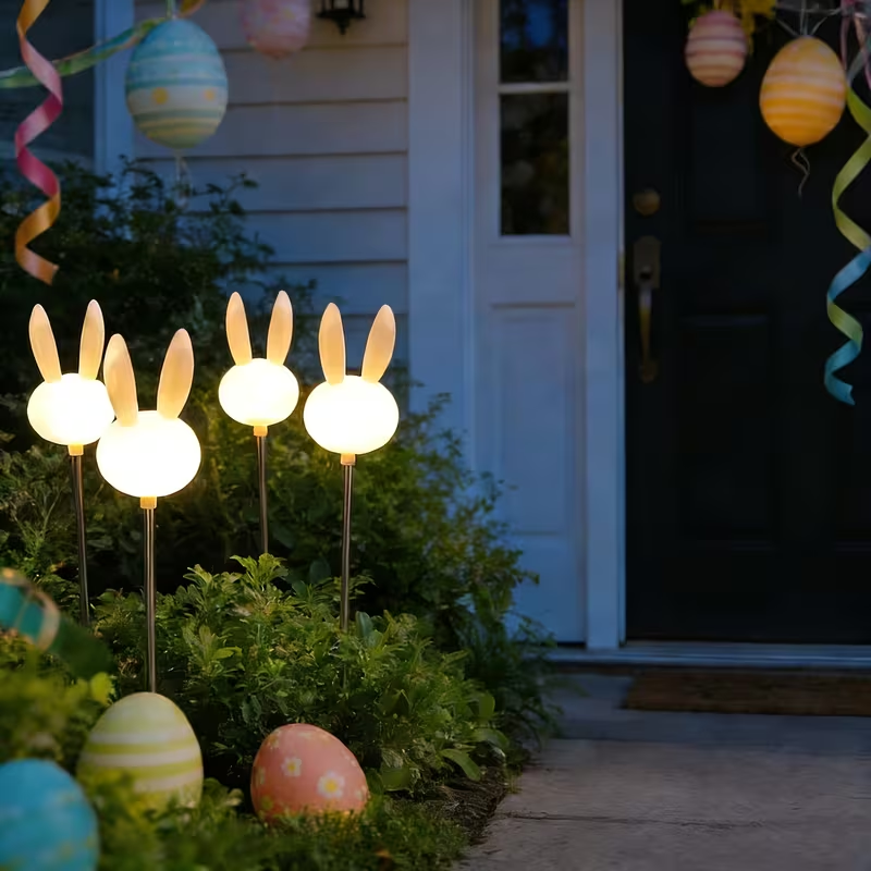 29.1in Solar Bunny Garden Stake Light 