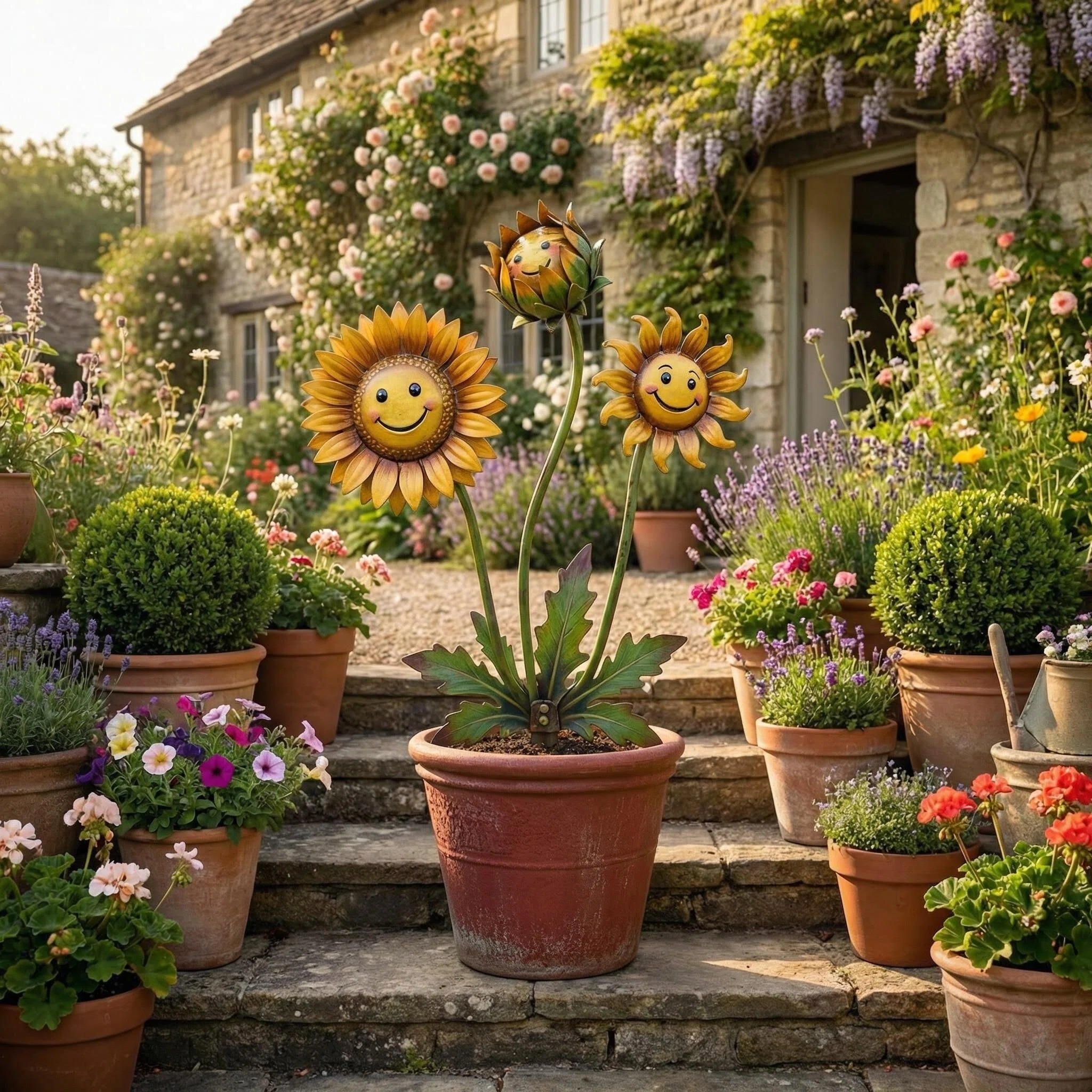 Whimsical Bloom Garden & Pot Stake