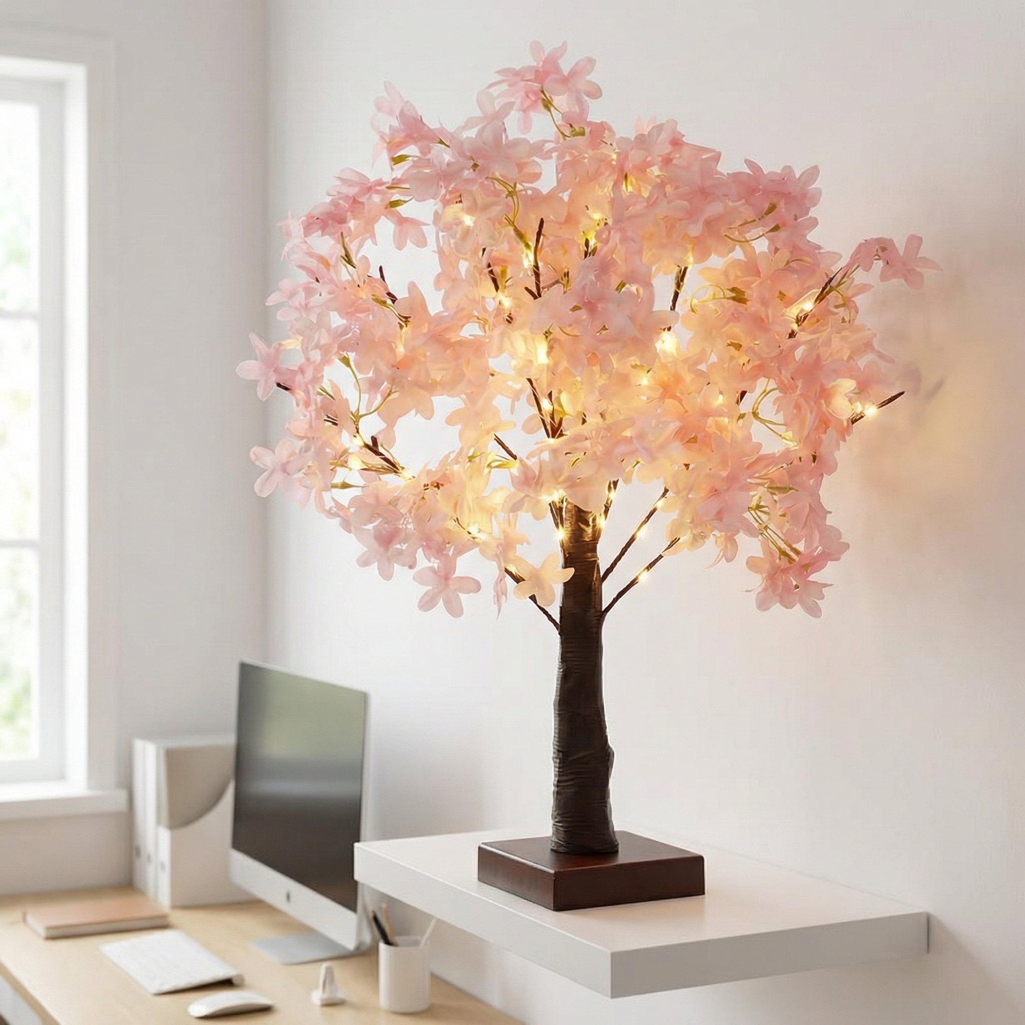 Pink Cherry Blossom Tree Lamp