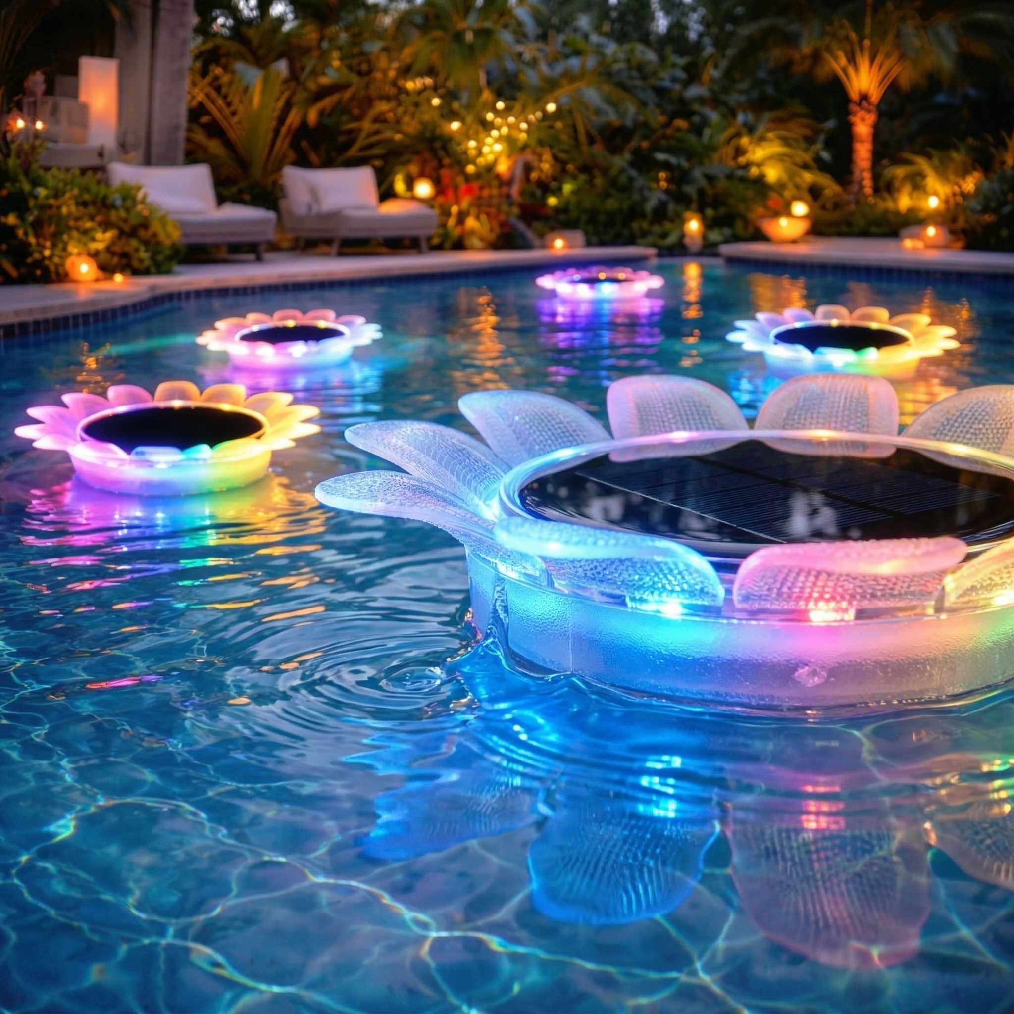Floating Sunflower Solar Pool Light