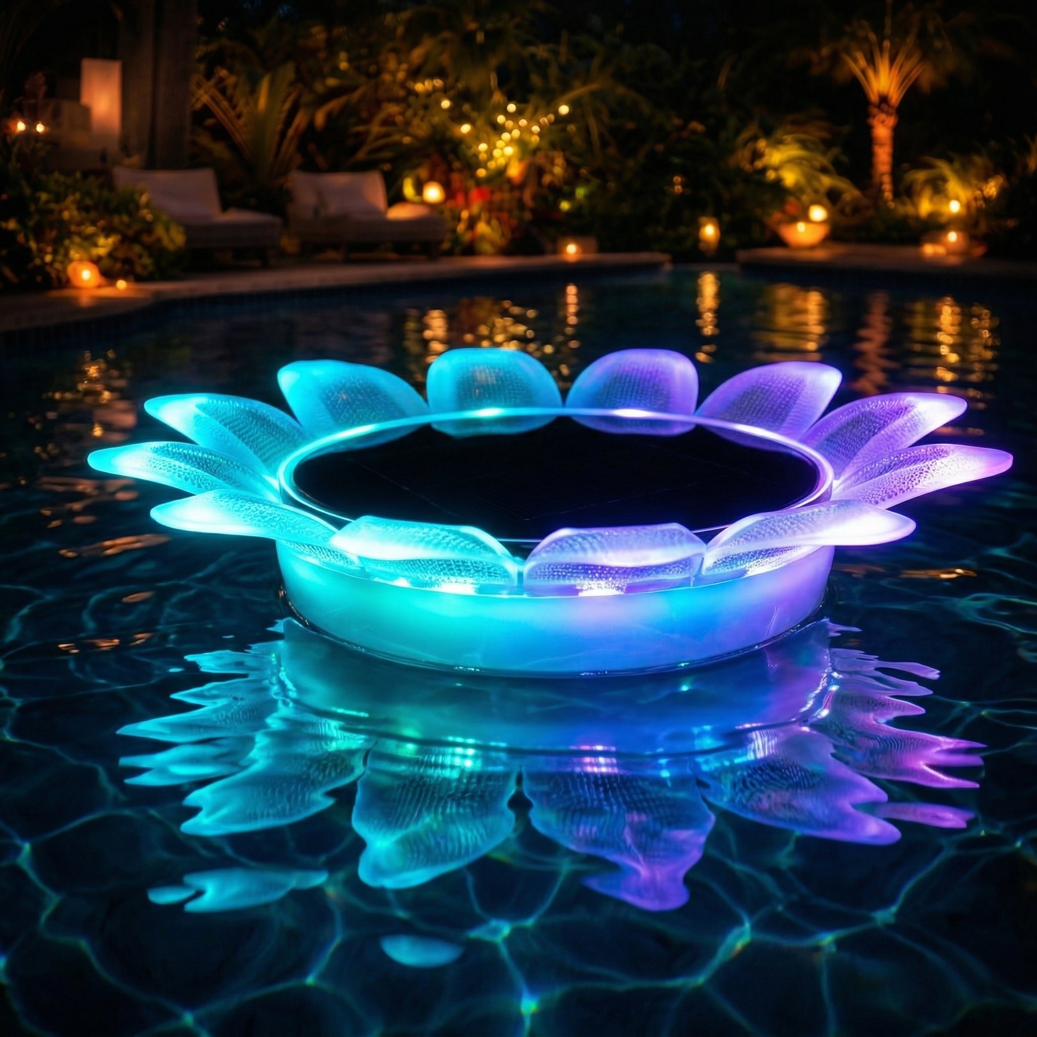 Floating Sunflower Solar Pool Light