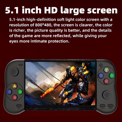 X19MAX｜5.1 inch handle appearance double player handheld video game console