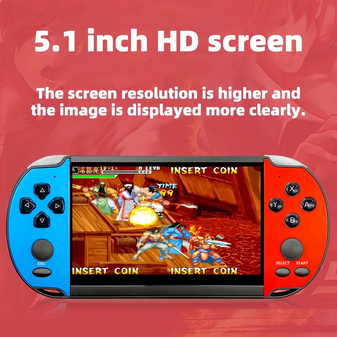 X7Plus｜5.1 Inch casual handheld game console mp3/mp4