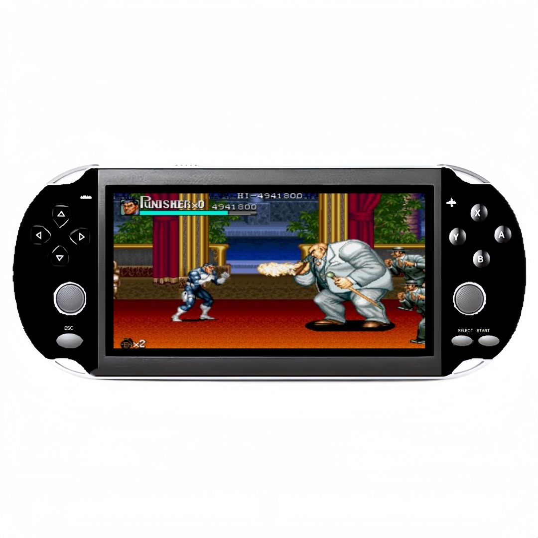 X7Plus｜5.1-inch screen hd casual handheld game console with built-in 11000 vodeo games portable game retro nostalgic mp3 mp4 AV-out to TV game can be saved/added/deleted