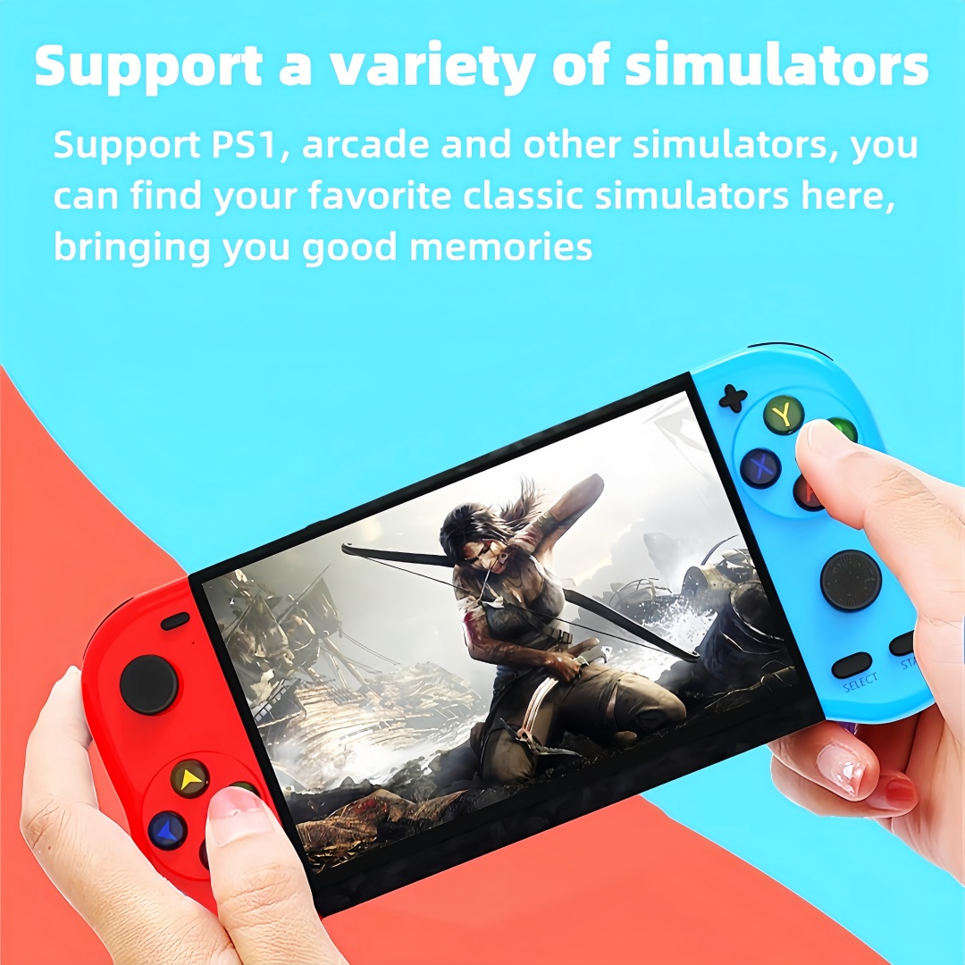 X19MAX｜5.1 inch handle appearance double player handheld video game console