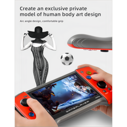 X19Plus｜5.1-inch two-color handheld game console birthday/Christmas gift mp3/mp4