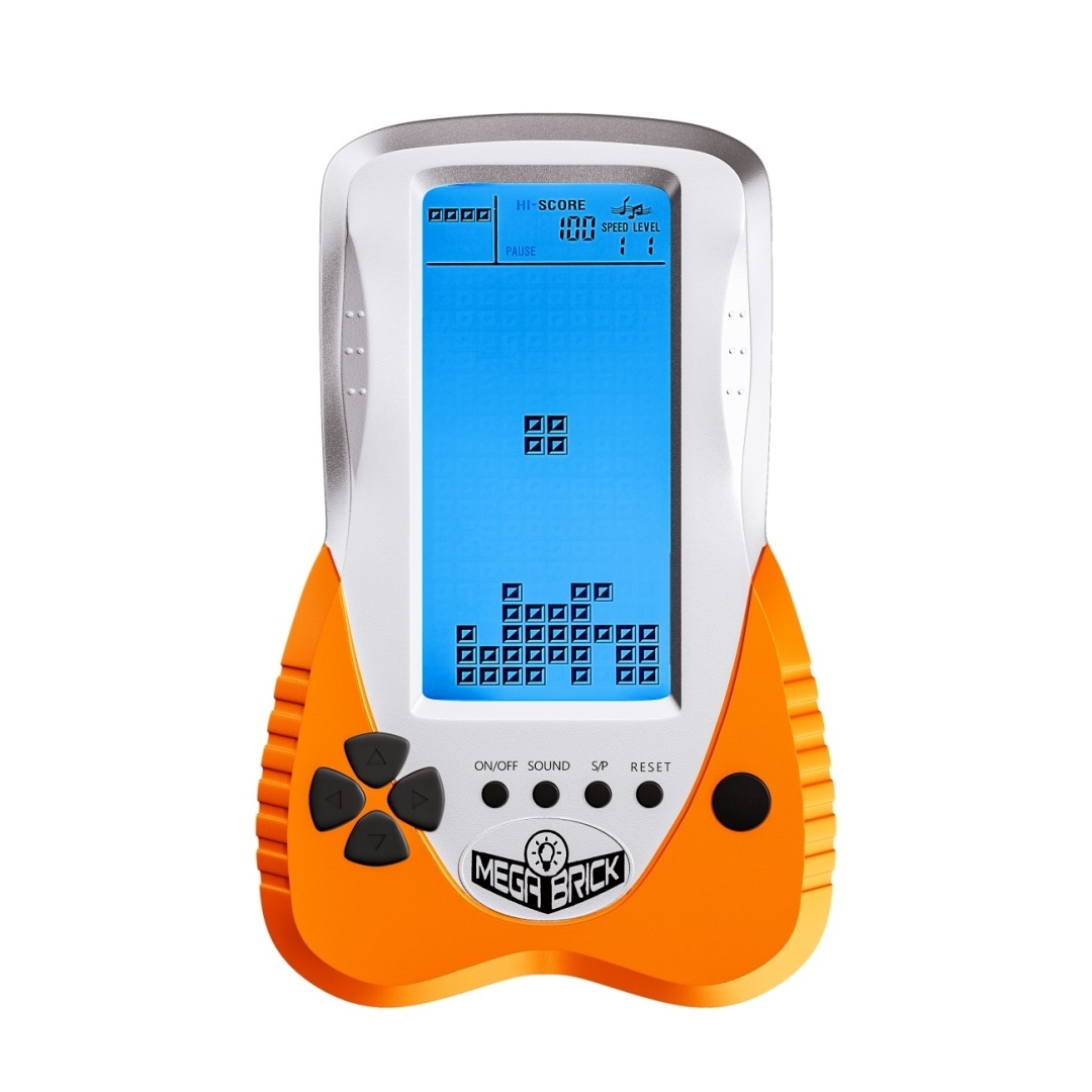 Blue backlit Block Game Console 3398 in 1 Retro Nostalgia Racing/Tank Battle/Snake Pocket Puzzle Game Console Handheld Portable Brick Educational Toy Console Gifts for Teenagers/Children