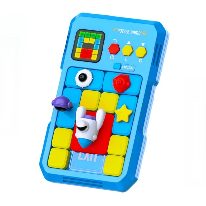 3D Intelligent Huarongdao Jigsaw Puzzle Game Machine Electronic Educational Toy Parent-child Interactive Digital Building Blocks Children/Teenagers Maze Escape Game Birthday/Holiday Gift