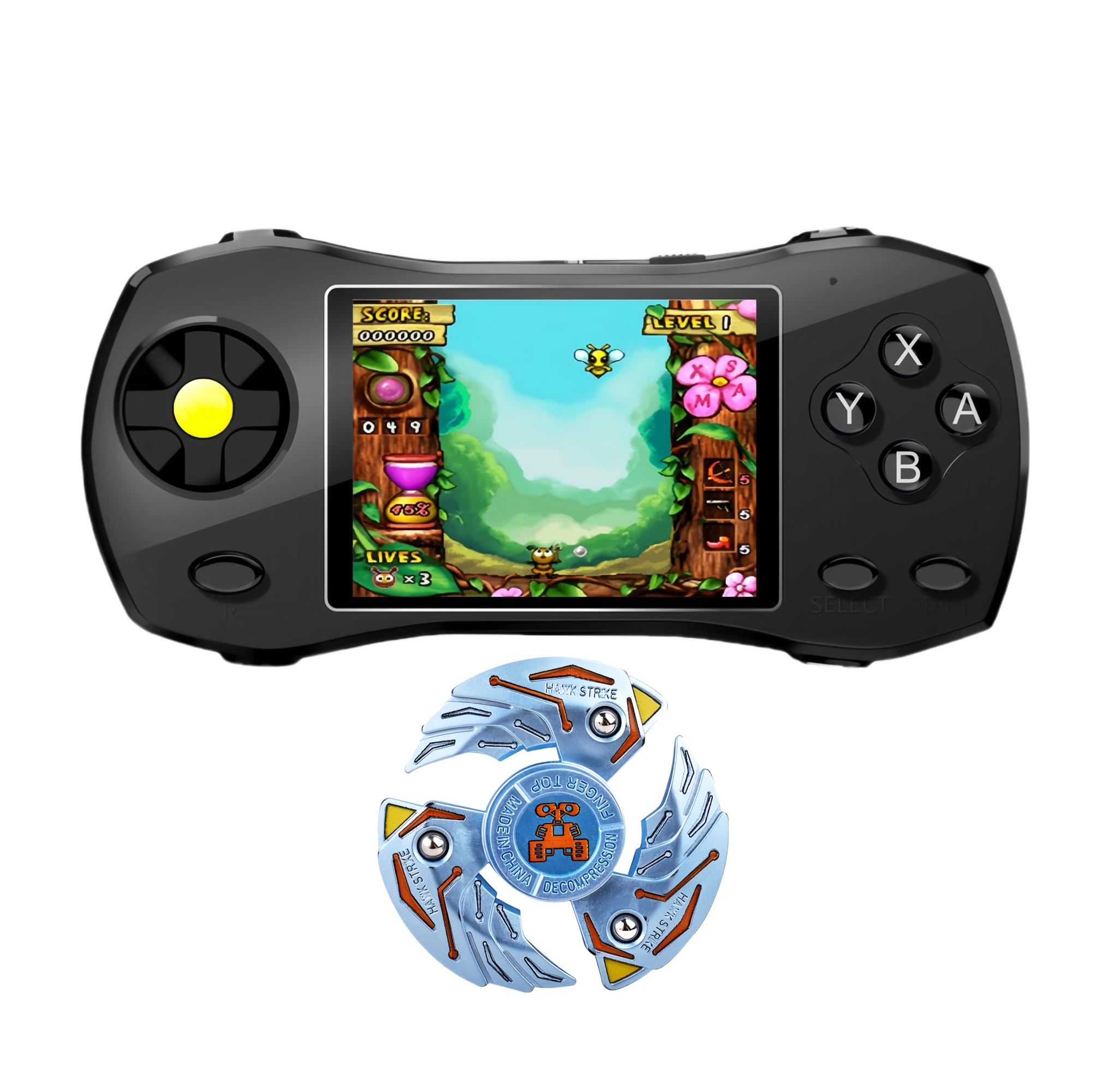 3-inch HD Sports Car Handheld Video Game Console 250 64-bit Games Support TV-OUT Portable Children's Puzzle Games Toys Ideal Birthday/Holiday Gift Perfect for Indoors/Outdoors/Travel