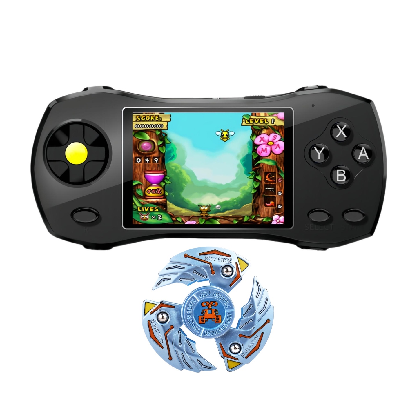 3-inch HD Sports Car Handheld Video Game Console 250 64-bit Games Support TV-OUT Portable Children's Puzzle Games Toys Ideal Birthday/Holiday Gift Perfect for Indoors/Outdoors/Travel