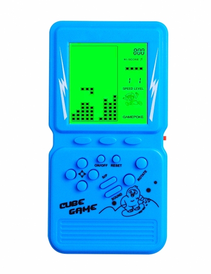 10033｜Retro Brick Game Console Large Screen with Green Backlight Built-in 23 Multi-Mode Block Games