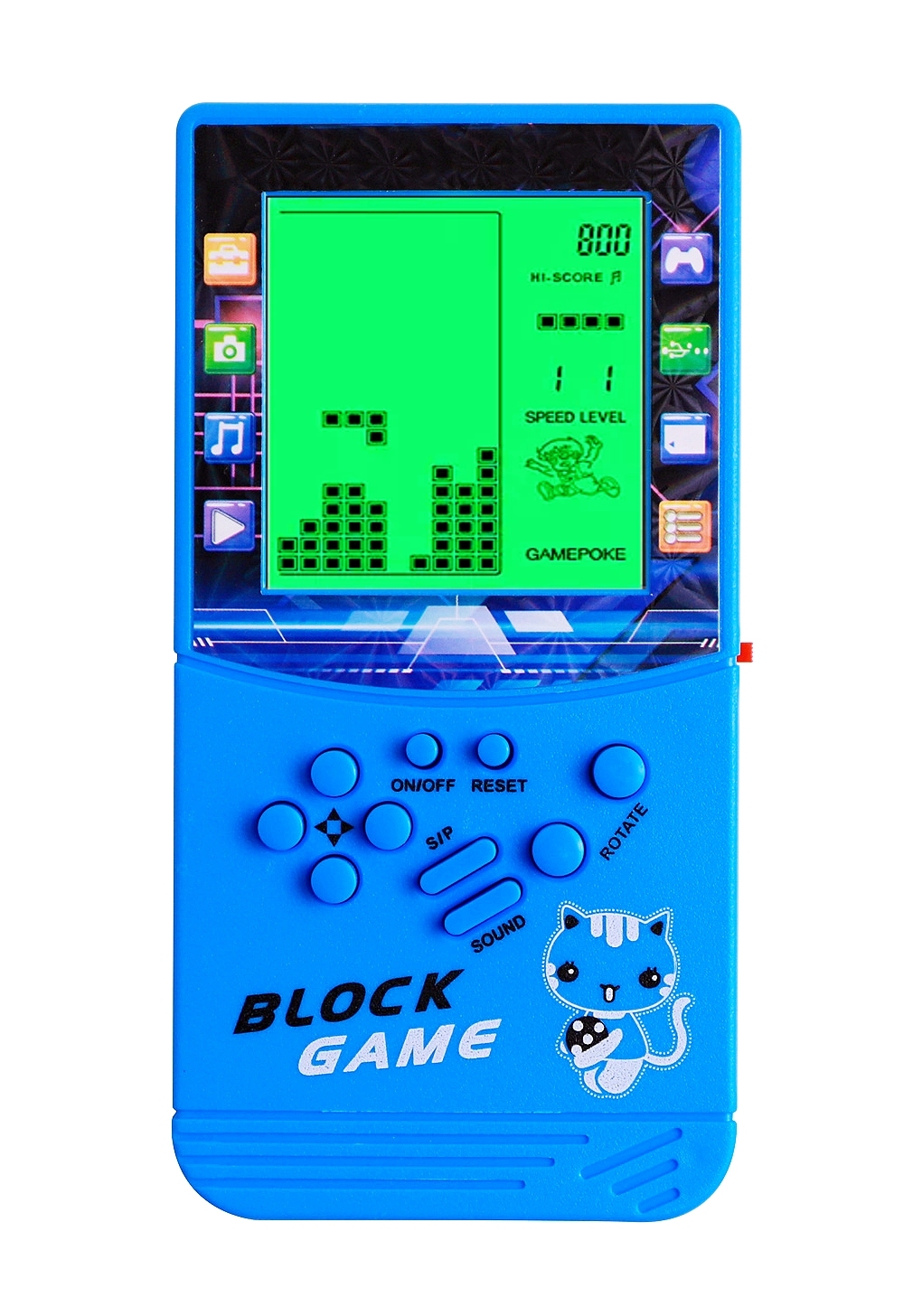 10043｜New Large Screen Brick Game Console Green Backlight Built-in 23 Multi-Mode Block Games
