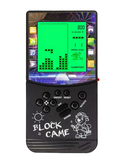 10043｜New Large Screen Brick Game Console Green Backlight Built-in 23 Multi-Mode Block Games