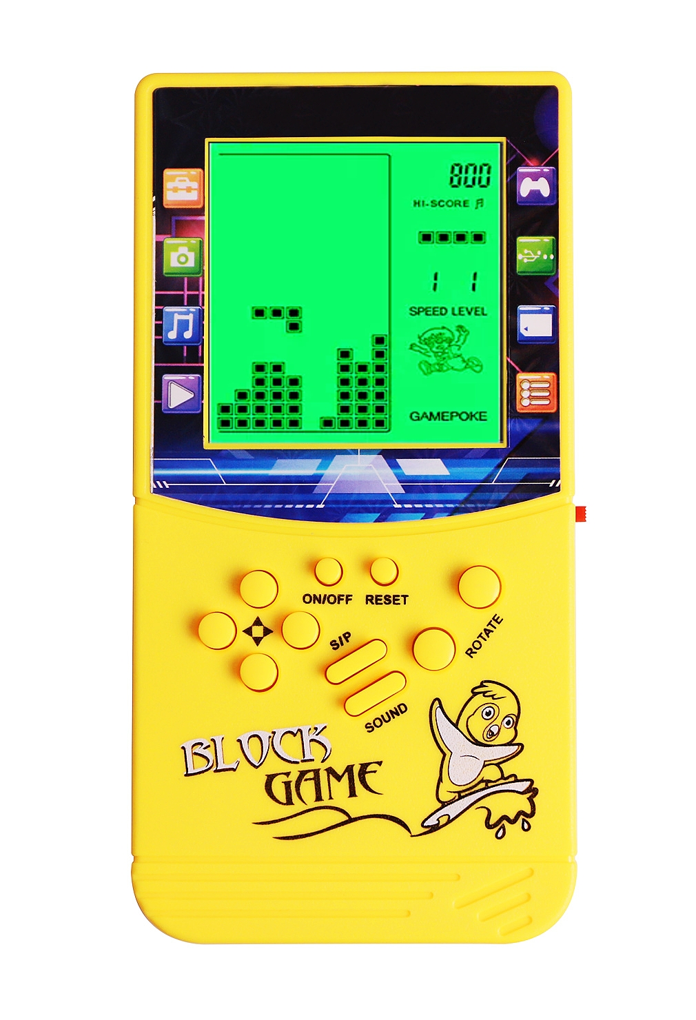 10043｜New Large Screen Brick Game Console Green Backlight Built-in 23 Multi-Mode Block Games