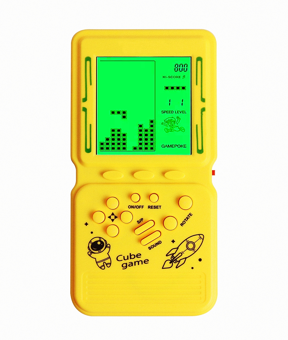 10033｜Retro Brick Game Console Large Screen with Green Backlight Built-in 23 Multi-Mode Block Games