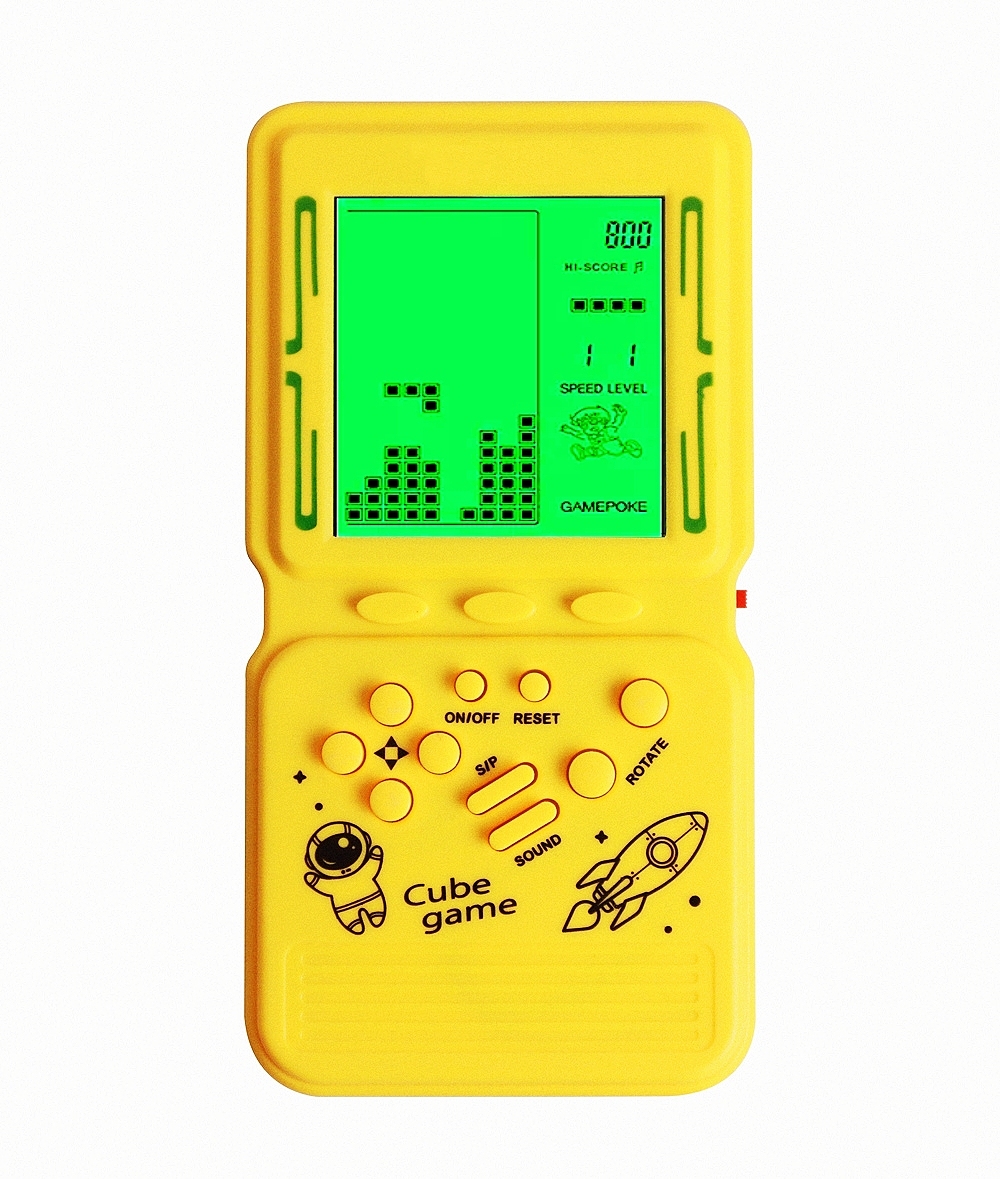 10033｜Retro Brick Game Console Large Screen with Green Backlight Built-in 23 Multi-Mode Block Games