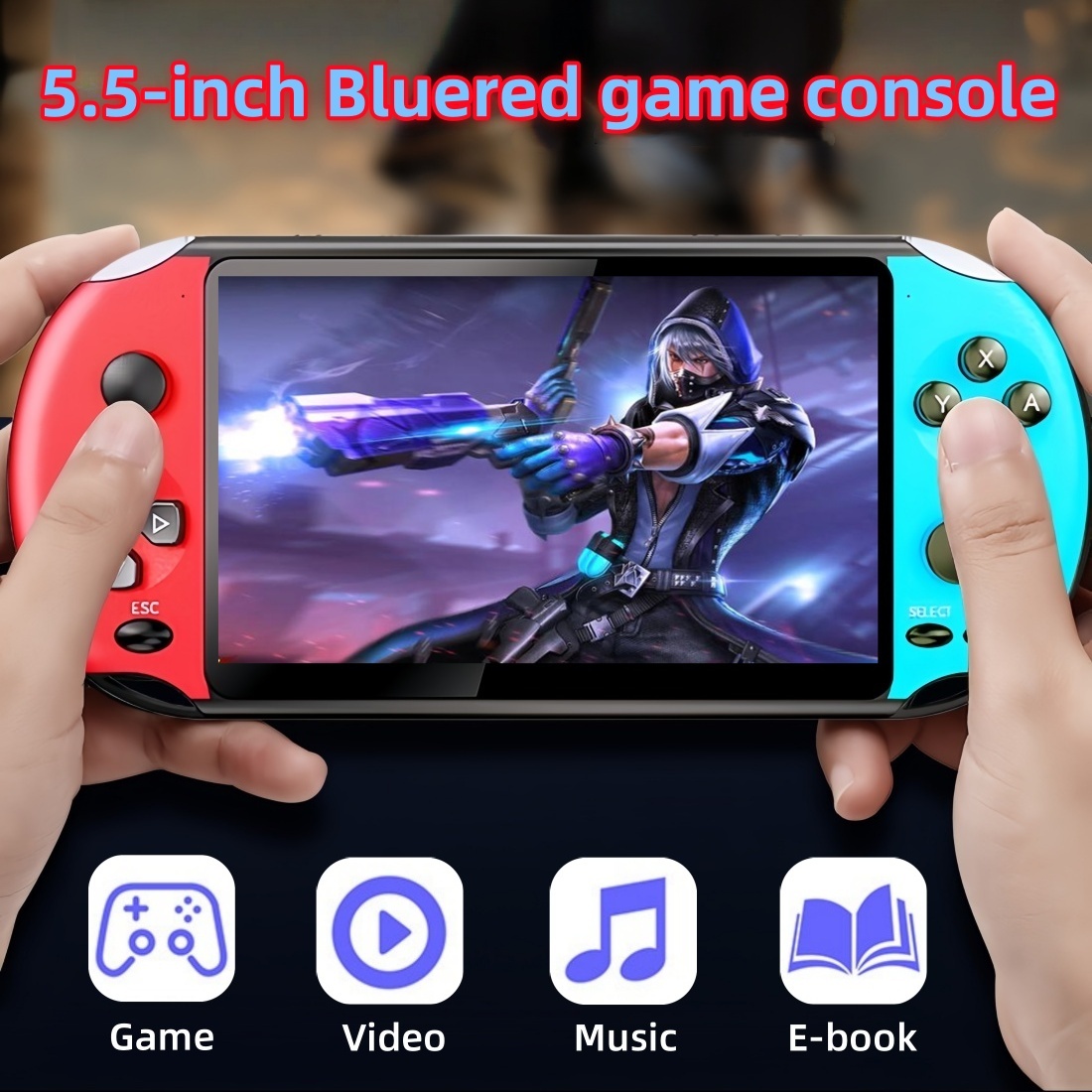 5.5 Inch Colorful Video game console  Multiple simulators Built in 9000 games can save/add/delete electronic game console Handheld gaming Retro portable game Device Toys Children/holiday gifts