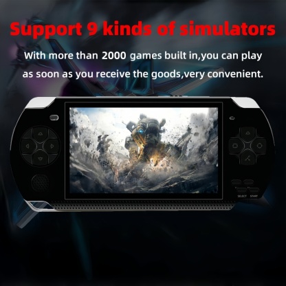 Video Game Console 4.3 inch 8GB Built-in 2000 Retrp Classic Games for Multiple Simulators Game can save multiple progress Video/Music/E-Book Portable Console Gift for Boyfriend/children