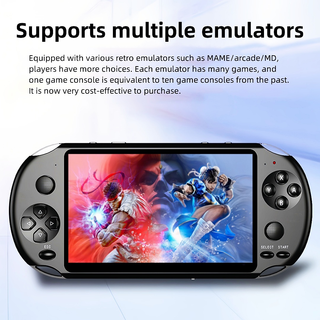 5.5 Inch Colorful Video game console  Multiple simulators Built in 9000 games can save/add/delete electronic game console Handheld gaming Retro portable game Device Toys Children/holiday gifts