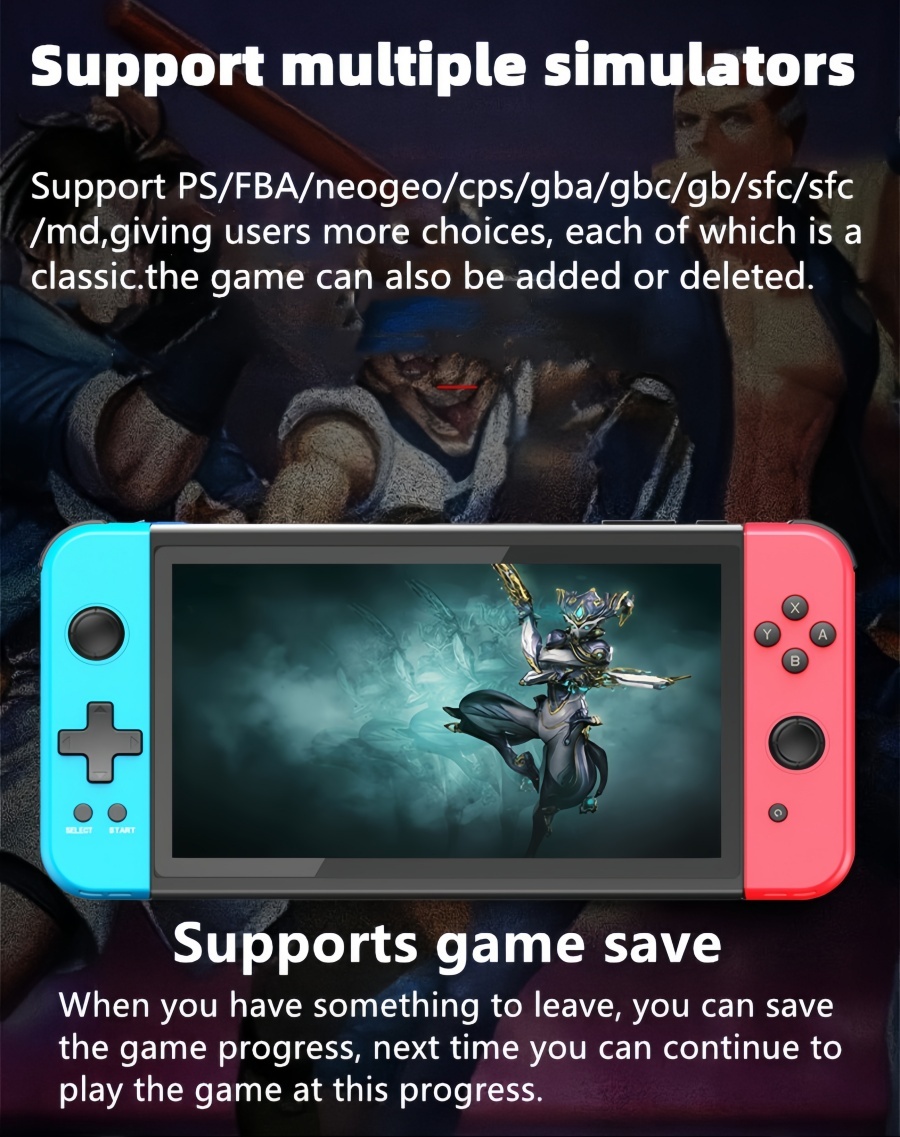 X70｜7-inch Quad-core Double Player video game console Birthday/holiday/Christmas gift