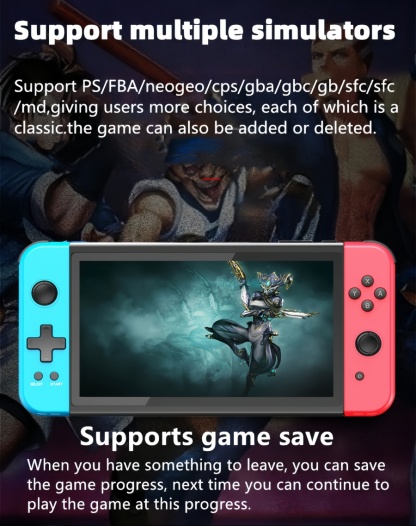 X70｜7-inch Quad-core Double Player video game console Birthday/holiday/Christmas gift