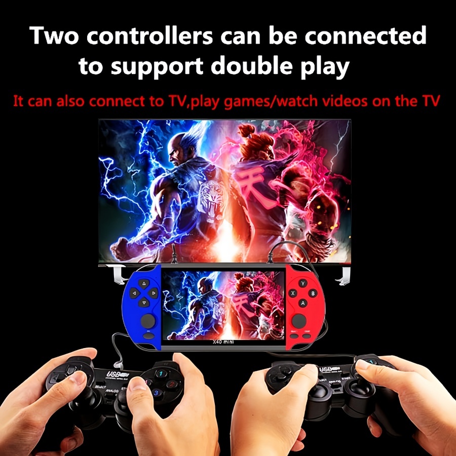 X40MINI｜6.5-inch double player video game console Supports wireless controllers Birthday/holiday/Christmas gift