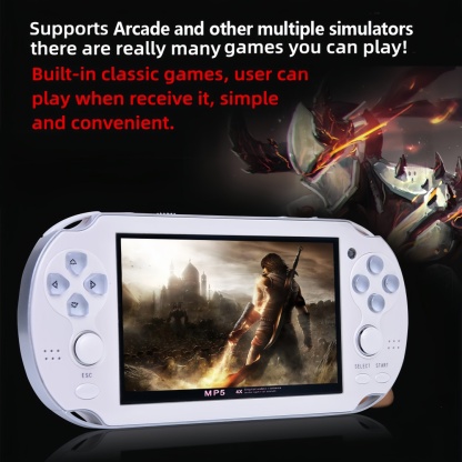 4.3 inch Retro Video Game Console Build 2200 Games for Multiple Emulators Dual Joystick Ergonomics Appearanc Support Instant Save/Load Portable Console Game Player MP3/4 Gifts