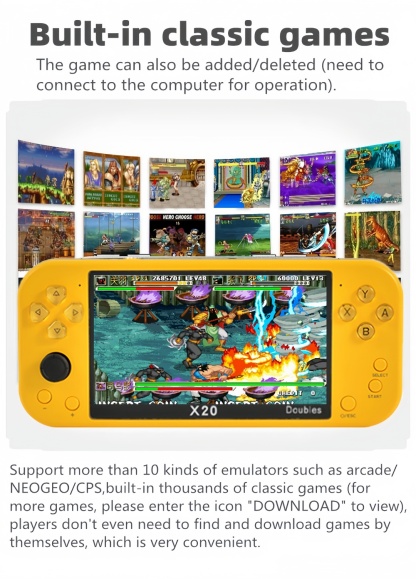 X20｜5.1-inch wireless double-player game console birthday/Christmas gift mp3/mp4