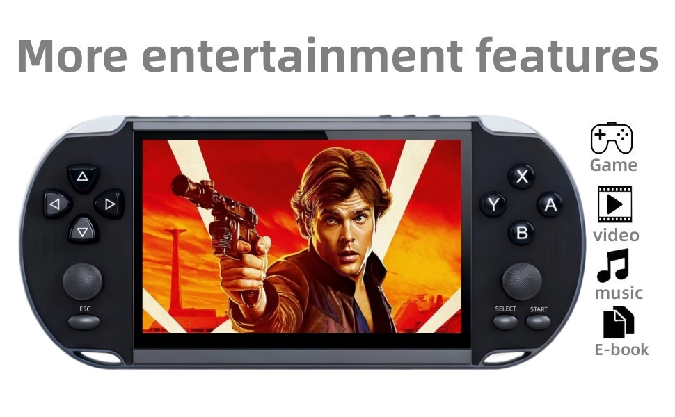 X9PB｜Multi-Function 5.1 Inch Video Game Console Built-in 4000 Retro Games