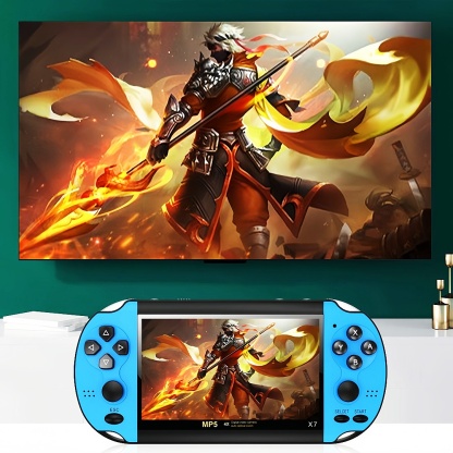 4.3 inch Color Video Game Console Dual Joystick Built-in 3000 Retro Games Support Arcade CPS/gba/gbc/gb/SFC/fc Video/Music/E-Book AV Out Rechargeable Lithium Battery Children's Gift