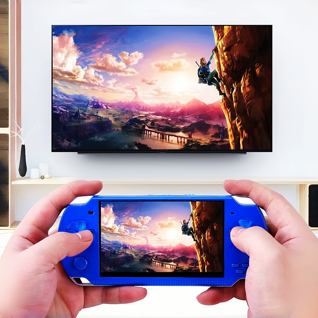 Video Game Console 4.3 inch 8GB Built-in 2000 Retrp Classic Games for Multiple Simulators Game can save multiple progress Video/Music/E-Book Portable Console Gift for Boyfriend/children