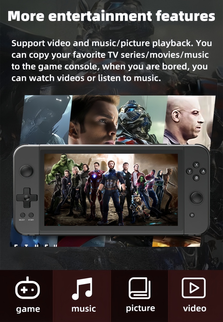 X70｜7-inch Quad-core Double Player video game console Birthday/holiday/Christmas gift