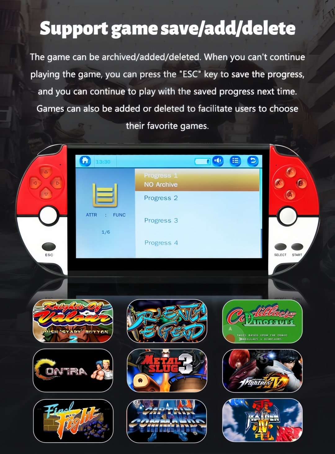 XRS-09｜7-inch multiplayer wireless handle retro video game console Birthday/holiday/Christmas gift