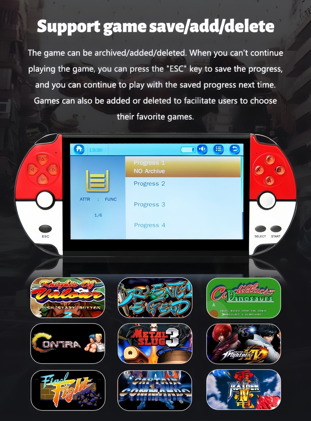 XRS-09｜7-inch multiplayer wireless handle retro video game console Birthday/holiday/Christmas gift