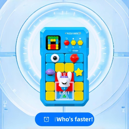 3D Intelligent Huarongdao Jigsaw Puzzle Game Machine Electronic Educational Toy Parent-child Interactive Digital Building Blocks Children/Teenagers Maze Escape Game Birthday/Holiday Gift