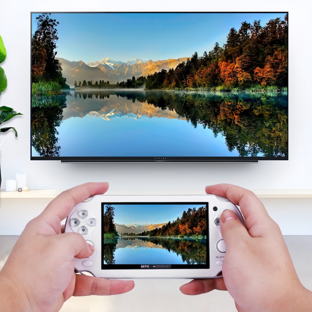 4.3 inch Retro Video Game Console Build 2200 Games for Multiple Emulators Dual Joystick Ergonomics Appearanc Support Instant Save/Load Portable Console Game Player MP3/4 Gifts