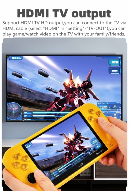 X20｜5.1-inch wireless double-player game console birthday/Christmas gift mp3/mp4