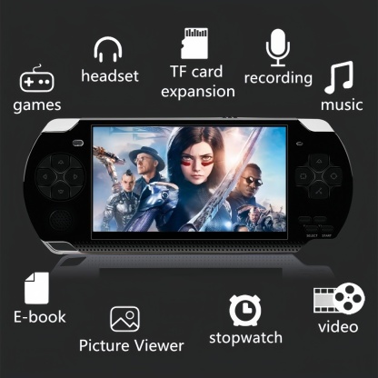 Video Game Console 4.3 inch 8GB Built-in 2000 Retrp Classic Games for Multiple Simulators Game can save multiple progress Video/Music/E-Book Portable Console Gift for Boyfriend/children