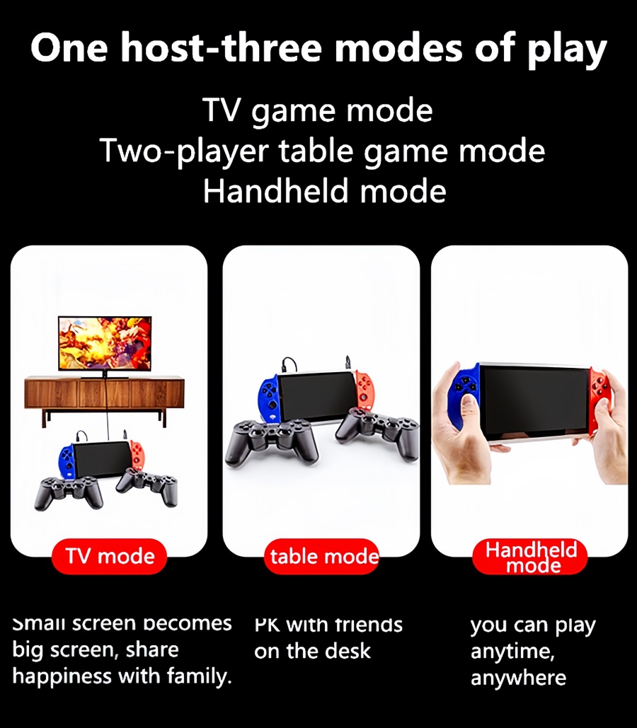 X40MINI｜6.5-inch double player video game console Supports wireless controllers Birthday/holiday/Christmas gift