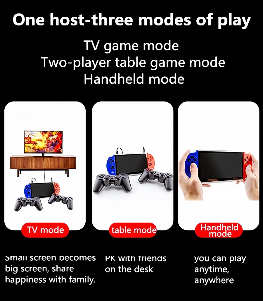 X40MINI｜6.5-inch double player video game console Supports wireless controllers Birthday/holiday/Christmas gift