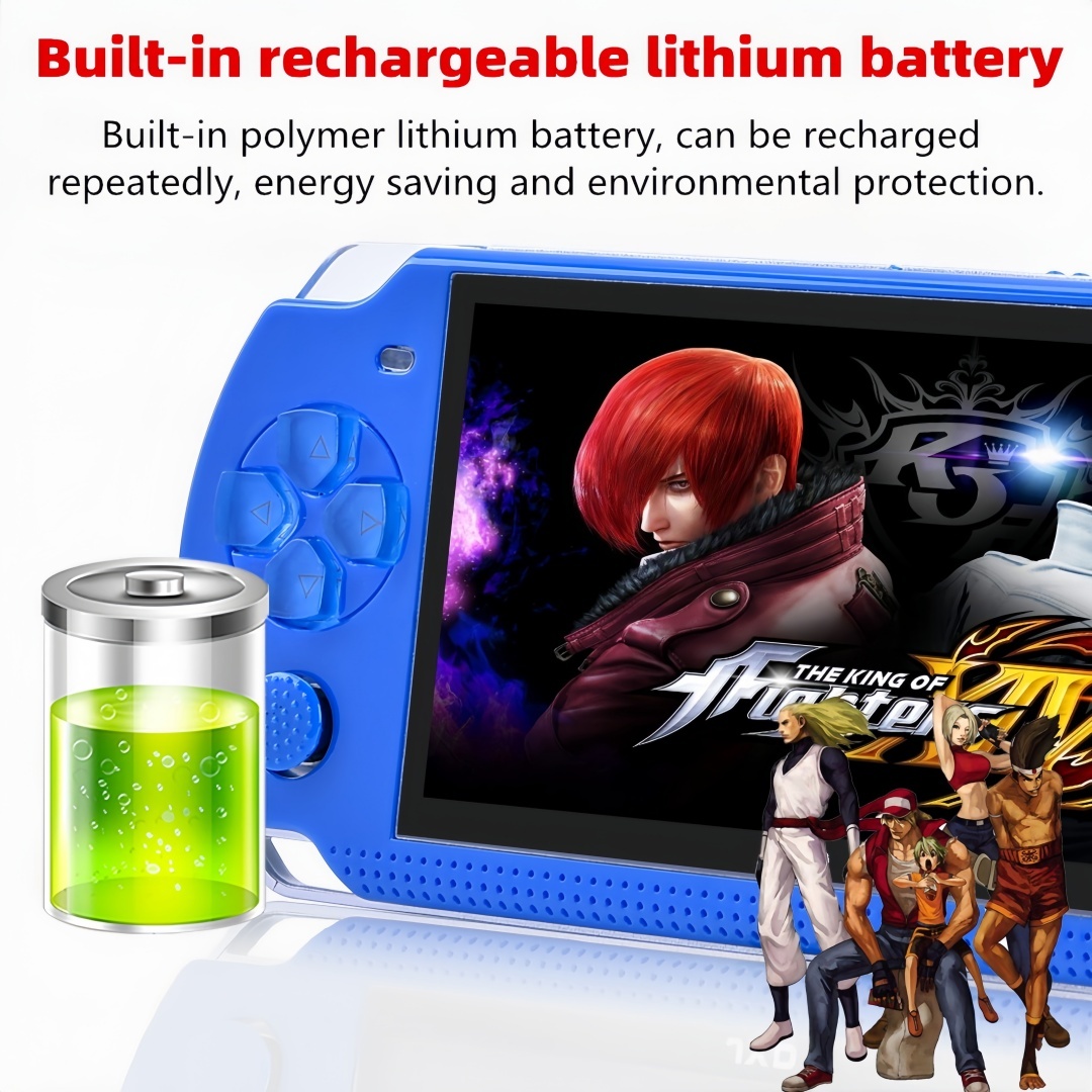 Video Game Console 4.3 inch 8GB Built-in 2000 Retrp Classic Games for Multiple Simulators Game can save multiple progress Video/Music/E-Book Portable Console Gift for Boyfriend/children