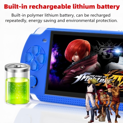 Video Game Console 4.3 inch 8GB Built-in 2000 Retrp Classic Games for Multiple Simulators Game can save multiple progress Video/Music/E-Book Portable Console Gift for Boyfriend/children