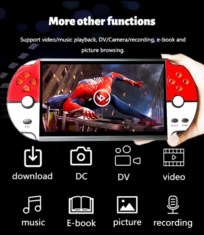 XRS-09｜7-inch multiplayer wireless handle retro video game console Birthday/holiday/Christmas gift