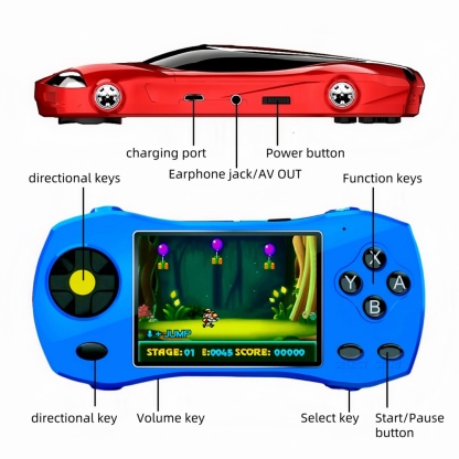 F1｜3-inch HD Sports Car Handheld Video Game Console