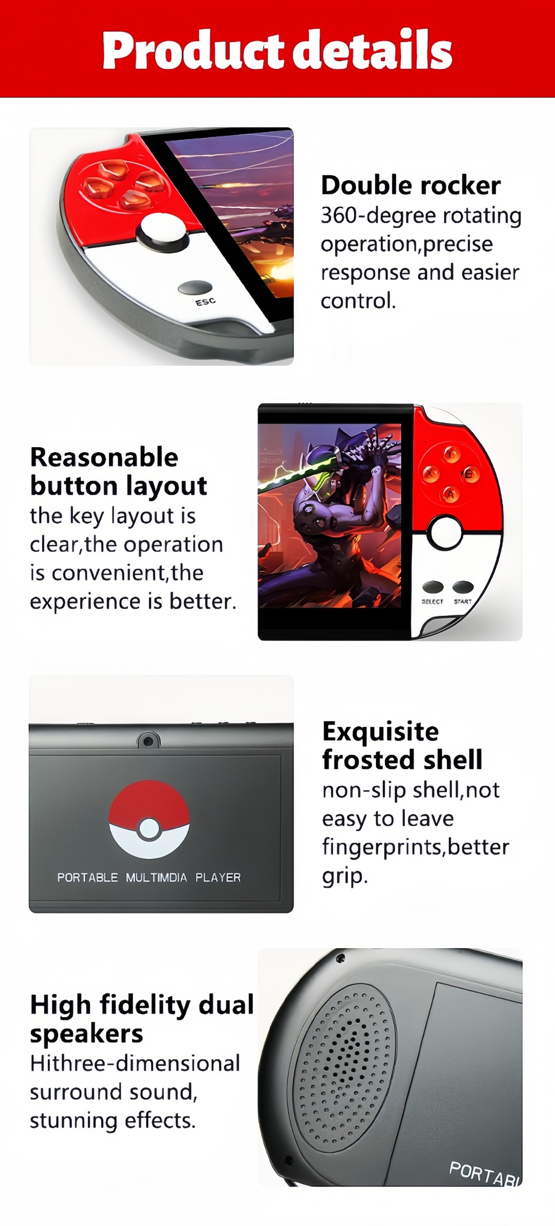 XRS-09｜7-inch multiplayer wireless handle retro video game console Birthday/holiday/Christmas gift