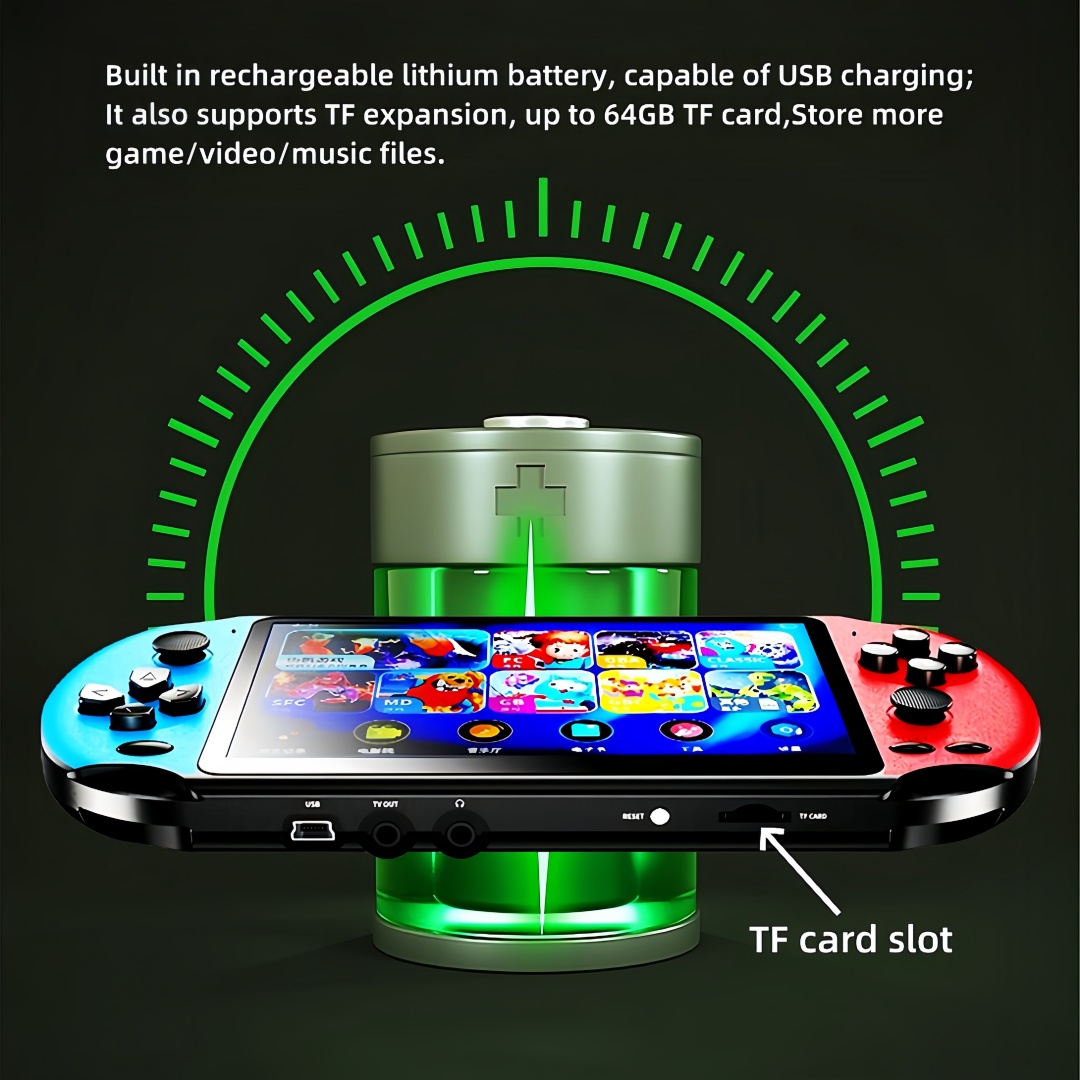 5.5 Inch Colorful Video game console  Multiple simulators Built in 9000 games can save/add/delete electronic game console Handheld gaming Retro portable game Device Toys Children/holiday gifts