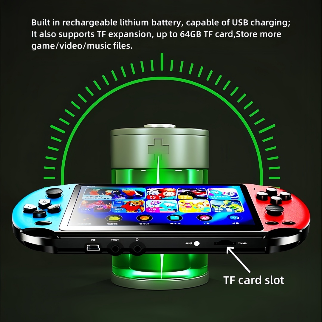 5.5 Inch Colorful Video game console  Multiple simulators Built in 9000 games can save/add/delete electronic game console Handheld gaming Retro portable game Device Toys Children/holiday gifts
